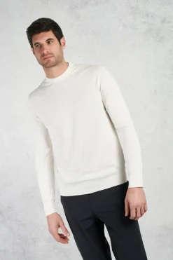 Girocollo m/l supima light dusty bianco uomo
