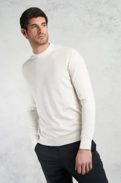 Girocollo m/l supima light dusty bianco uomo