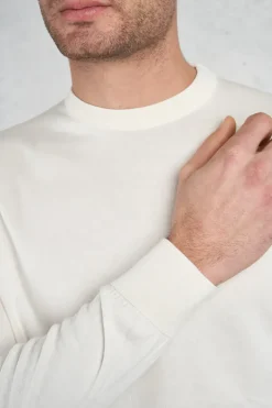 Girocollo m/l supima light dusty bianco uomo