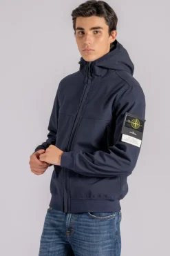 Giubbino light outerwear poliestere/elastam blu