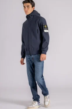 Giubbino light outerwear poliestere/elastam blu