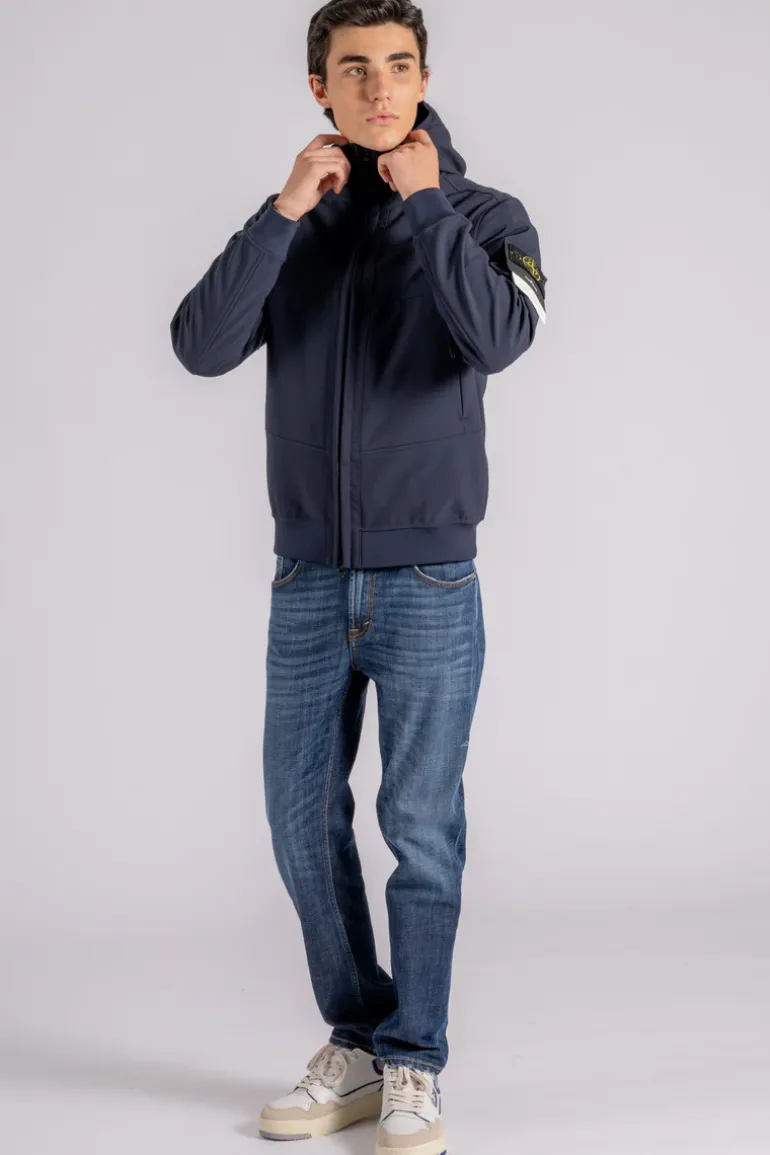 Giubbino light outerwear poliestere/elastam blu