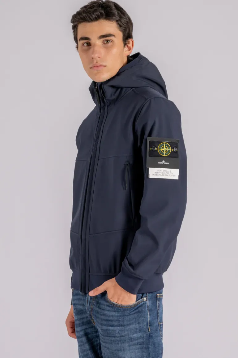 Giubbino light outerwear poliestere/elastam blu