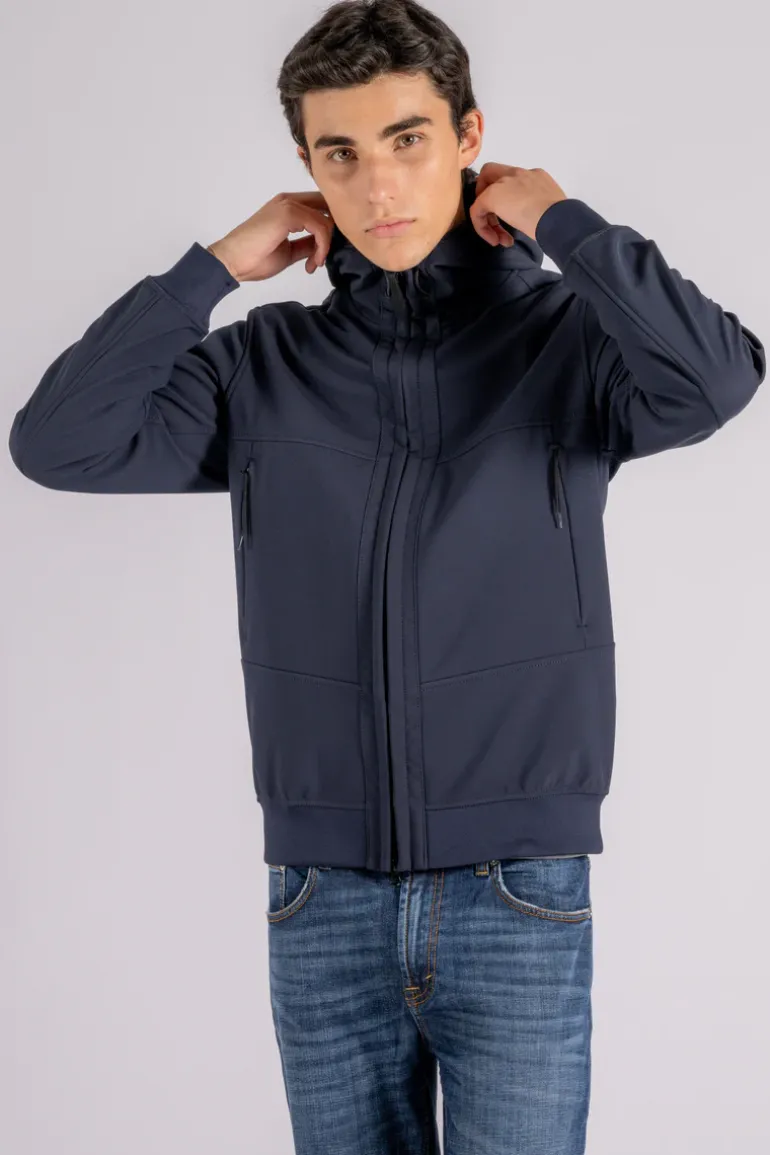 Giubbino light outerwear poliestere/elastam blu