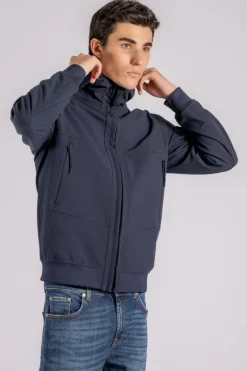 Giubbino light outerwear poliestere/elastam blu