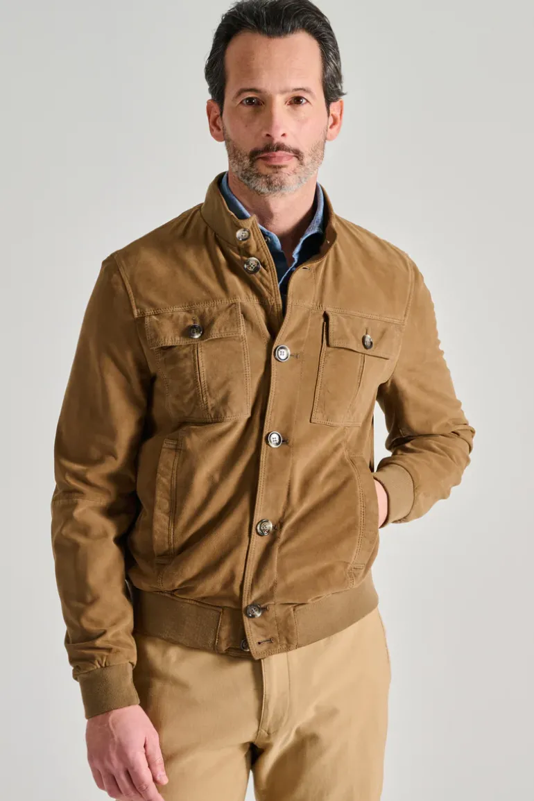 Giubbino pelle marrone