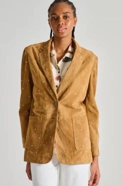 Giubbotti giacca in pelle marrone