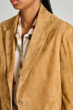 Giubbotti giacca in pelle marrone