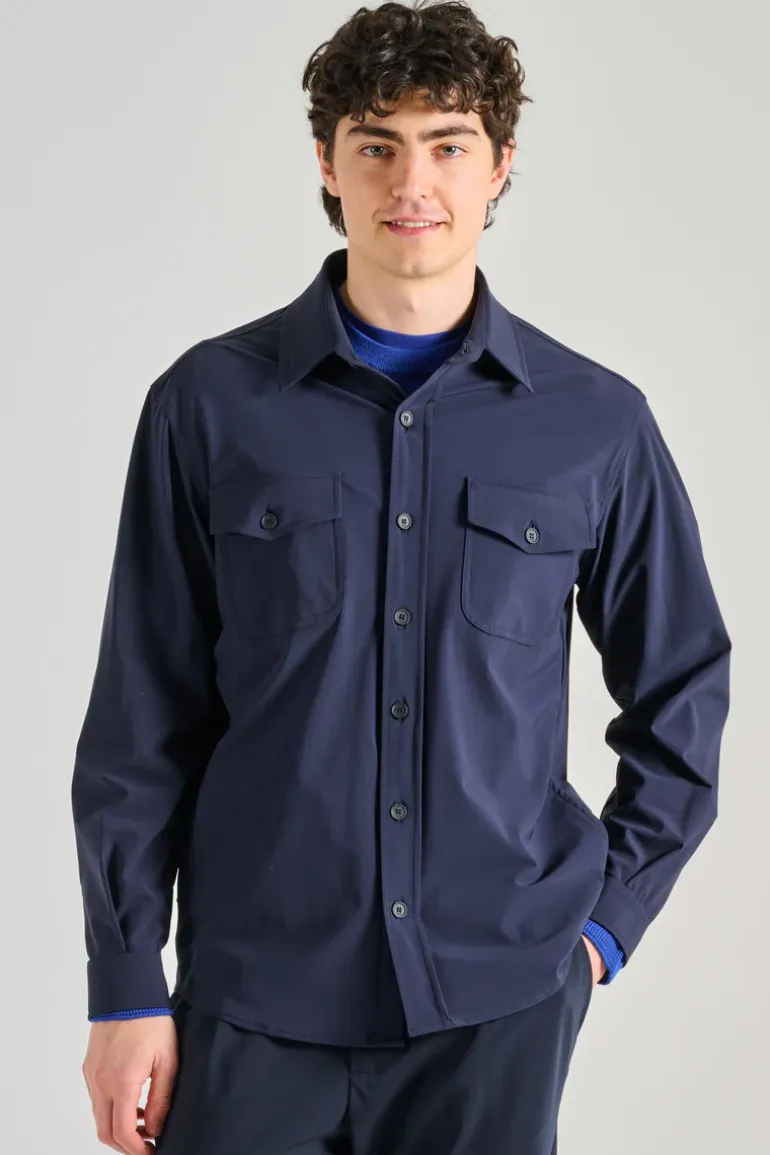 Giubbotti overshirt cotone nero