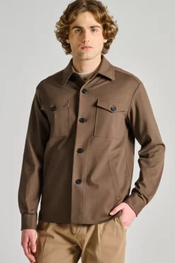 Giubbotti shirt jacket viscosa grigio