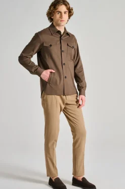 Giubbotti shirt jacket viscosa grigio