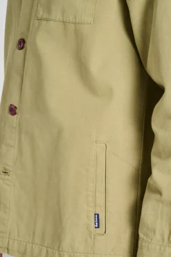 Giubbotti washd overshirt cotone verde