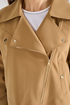 Giubbotto baracco tessuto marrone