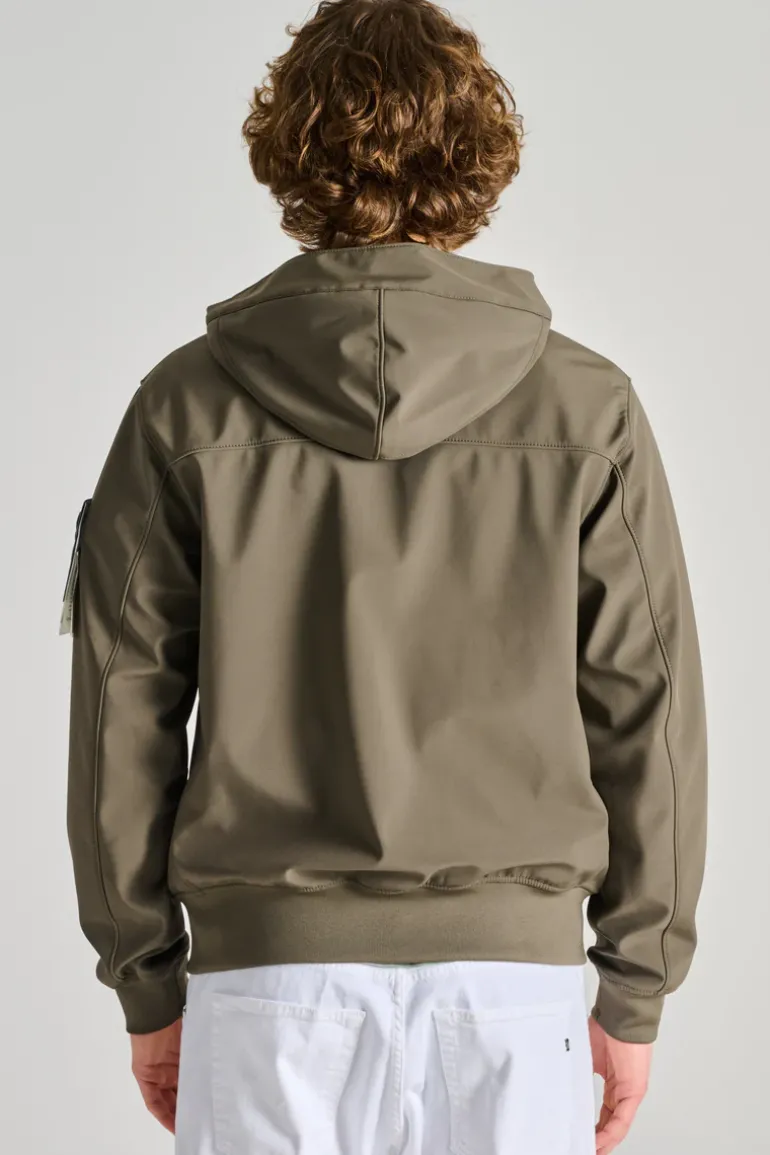 Giubbotto bomber nylon verde