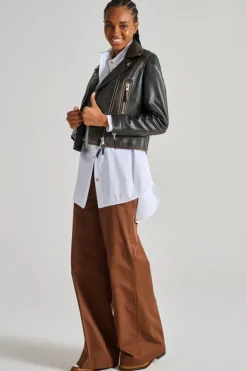 Giubbotto chiodo pelle nero