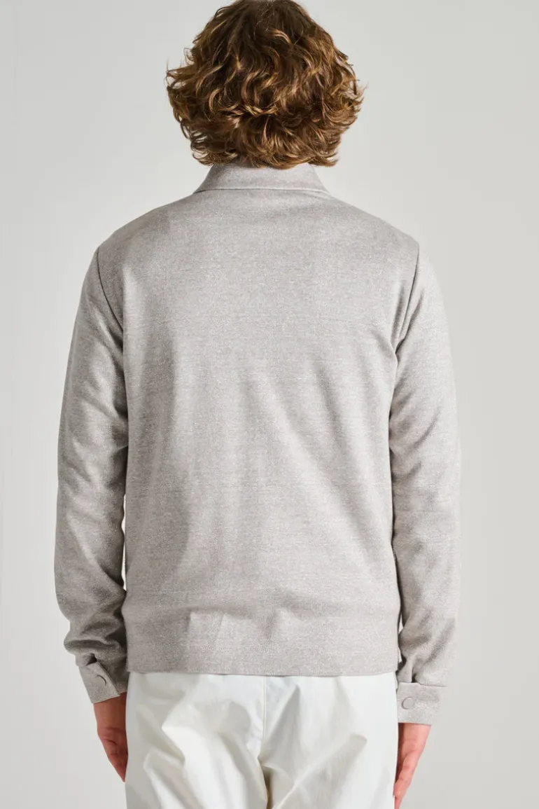 Giubbotto coach jacket cotone/lino beige