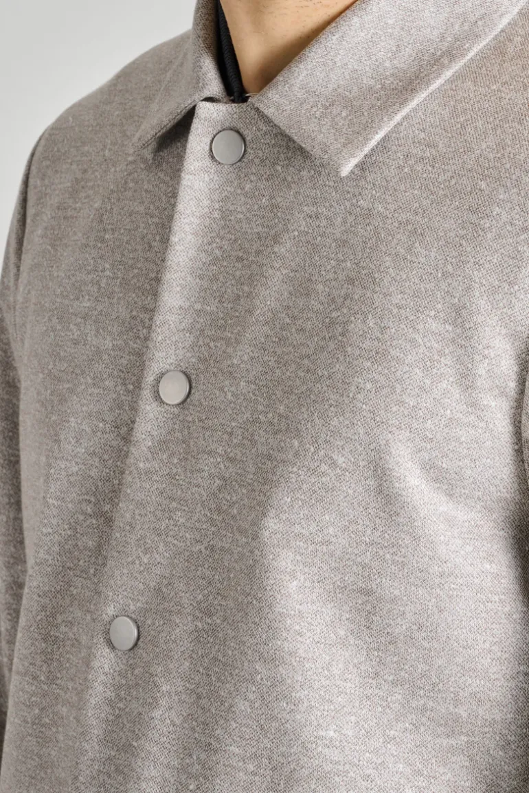 Giubbotto coach jacket cotone/lino beige