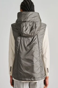 Giubbotto imbottito smanicato nero