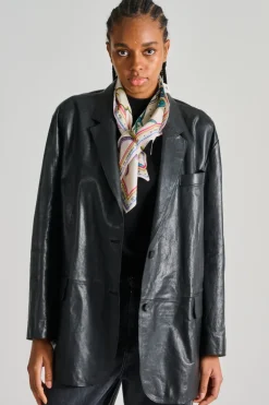 Giubbotto pelle nero