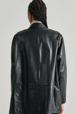 Giubbotto pelle nero