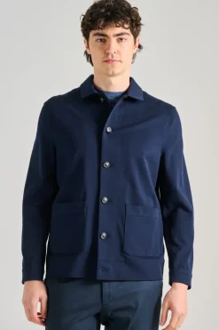 Giubbotto piquet blu