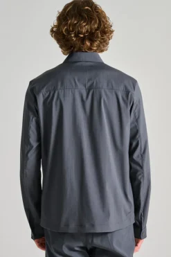 Giubbotto shirt jacket tech woven grigio