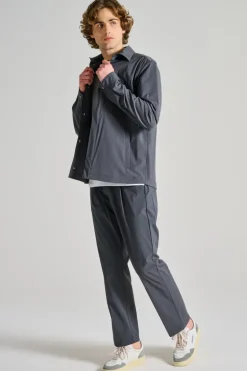 Giubbotto shirt jacket tech woven grigio