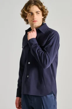 Giubbotto techno viscosa blu