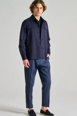 Giubbotto techno viscosa blu