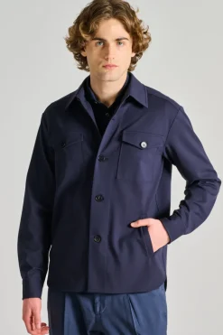 Giubbotto techno viscosa blu