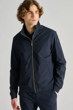 Giubbotto val tessuto blu