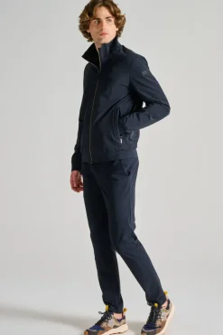 Giubbotto val tessuto blu