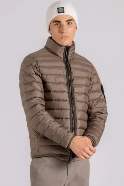 Giubbotto vera piuma rds marrone 100% poliammide