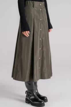 Gonna 100% poliestere verde