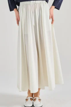 Gonna light nylon stretch bianco