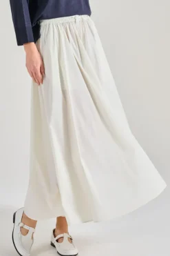 Gonna light nylon stretch bianco