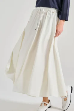 Gonna light nylon stretch bianco