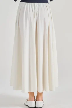 Gonna light nylon stretch bianco