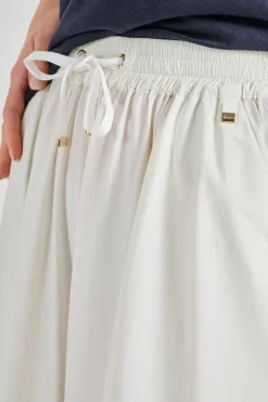 Gonna light nylon stretch bianco