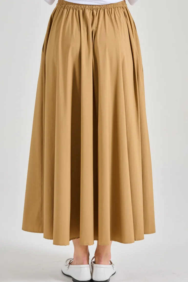 Gonna light nylon stretch marrone