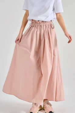 Gonna svasata new techno tessuto rosa