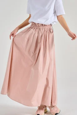 Gonna svasata new techno tessuto rosa