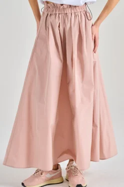 Gonna svasata new techno tessuto rosa