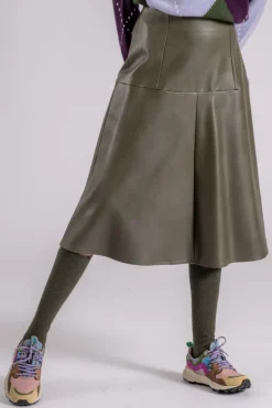 Gonna verde viscosa/poliuretano