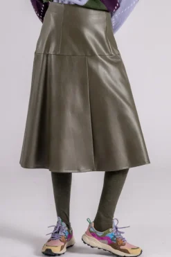 Gonna verde viscosa/poliuretano