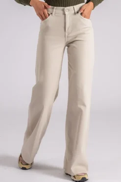 Jeans amber in cotone/lyocell beige