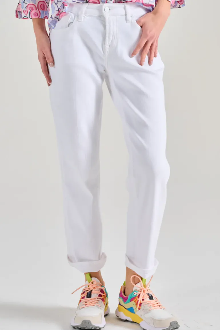 Jeans calie straight ankle denim bianco