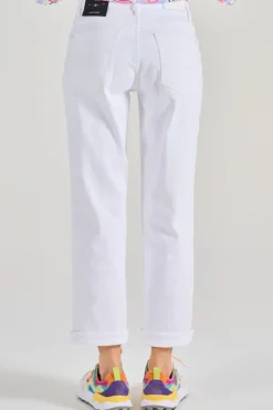 Jeans calie straight ankle denim bianco