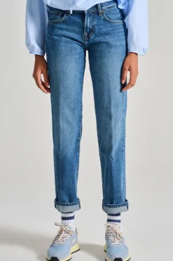 Jeans calie straight denim blu
