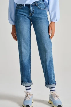Jeans calie straight denim blu